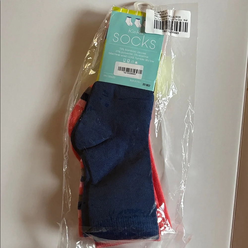 (3 for $12 item) Kickee Kids Bamboo Socks 3-Pack NWT (18M-3Y)